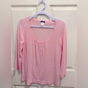 JCrew Pink Scoop Neck Sweater